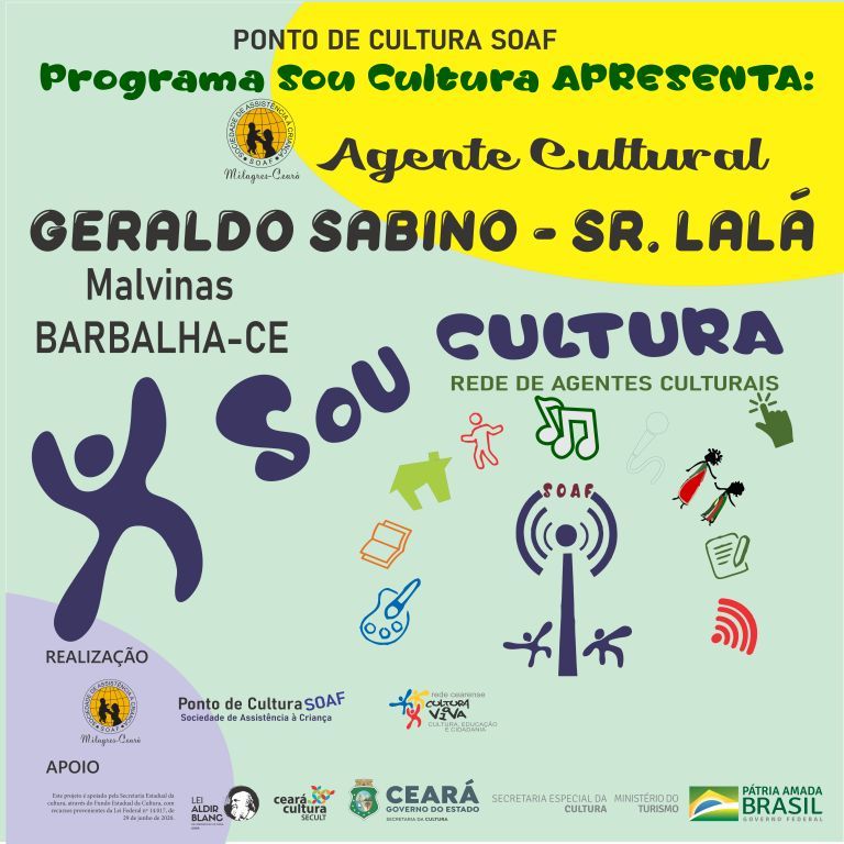 Programa Sou Cultura: Agente Cultural – Geraldo Sabino – Sr. Lalá
