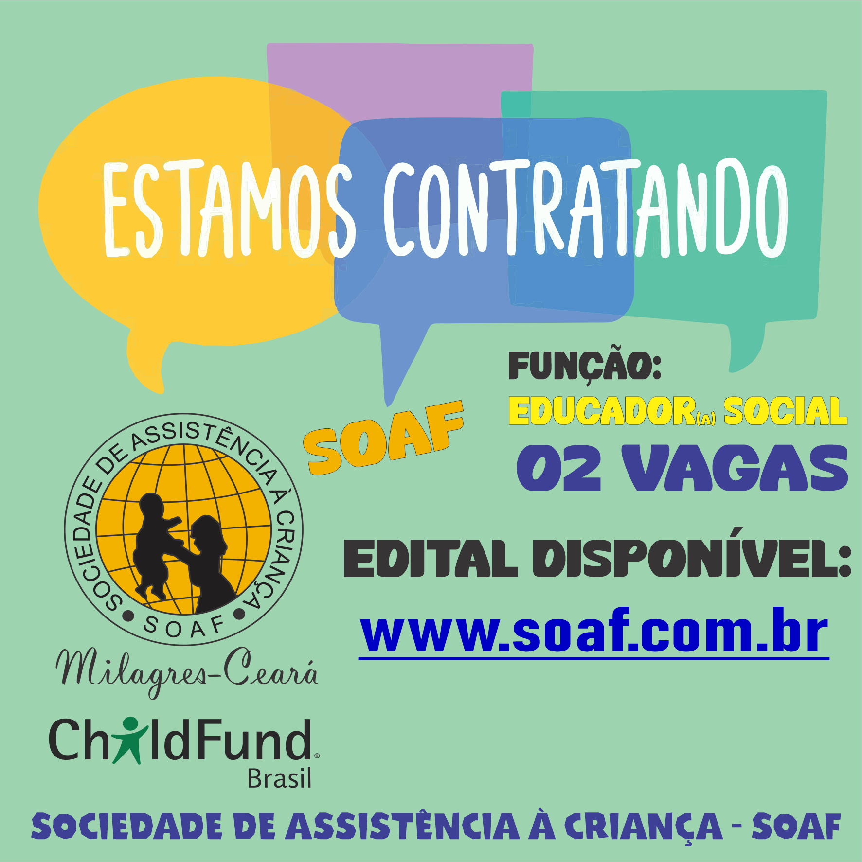 EDITAL SOAF 01/2023 SELEÇÃO EDUCADOR SOCIAL