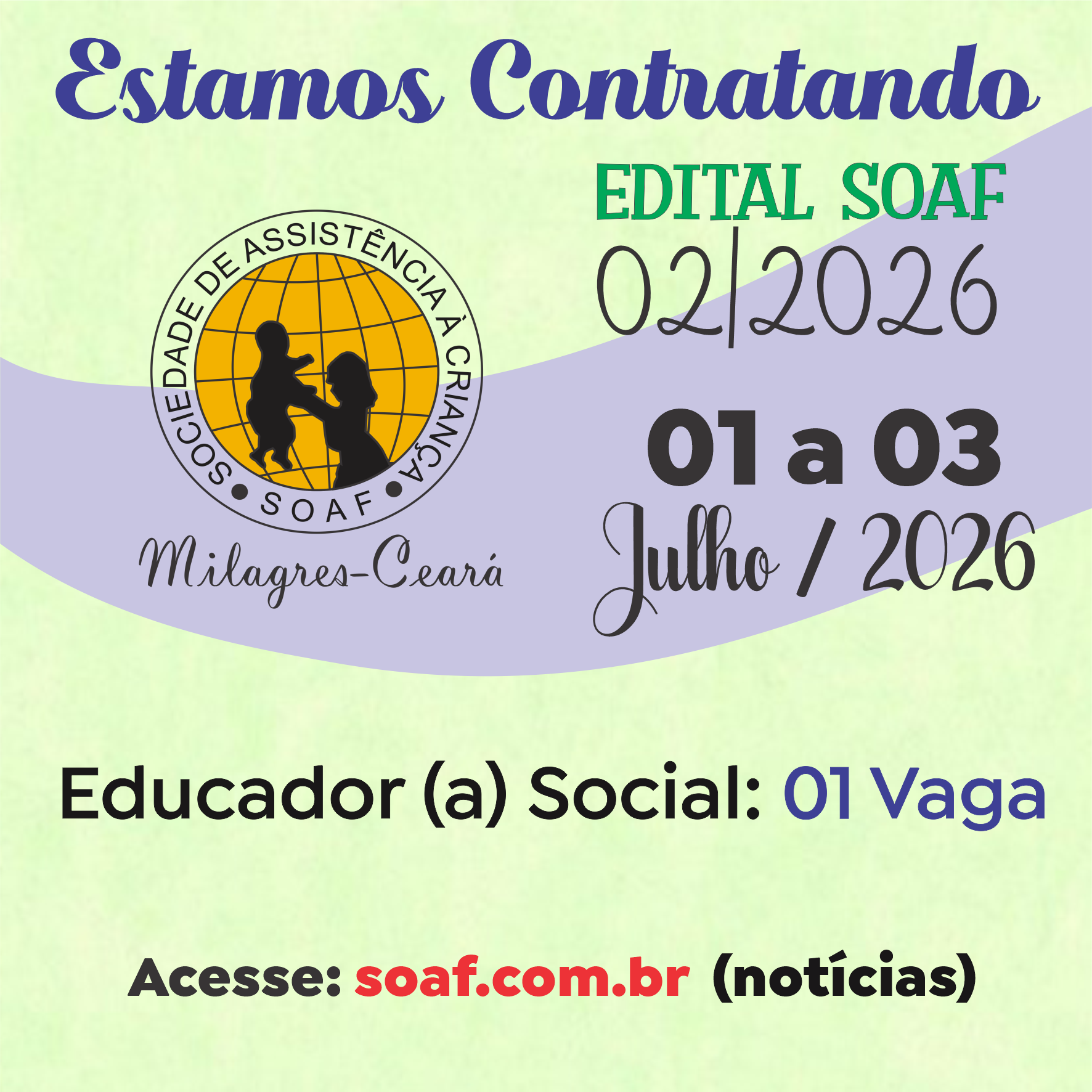 Edital 02/2026 – Seleção Educador Social